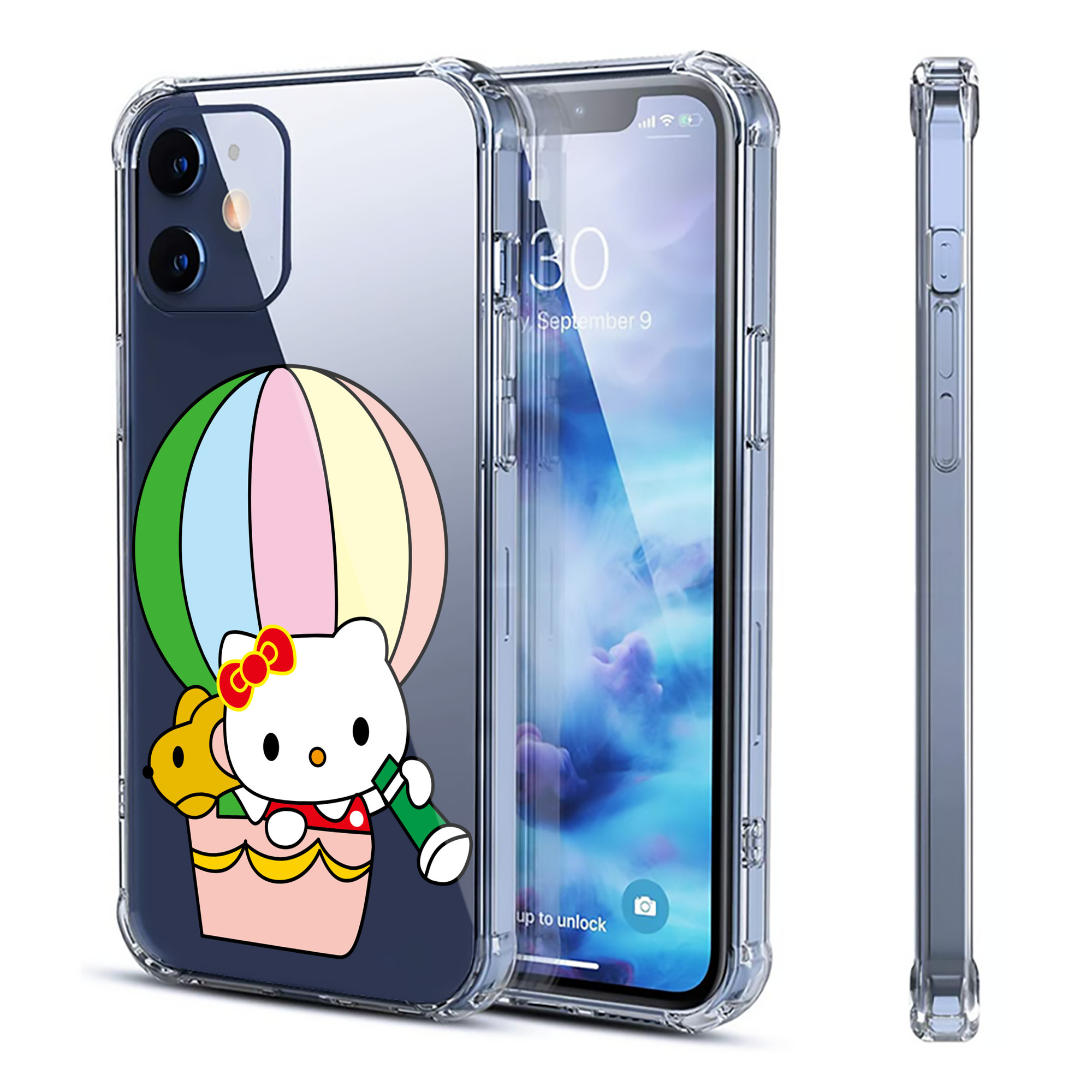 （画像用） Hello Kitty ハローキティ 【iPhone 12シリーズ対応】透明スマホケース（クリアソフトケース）